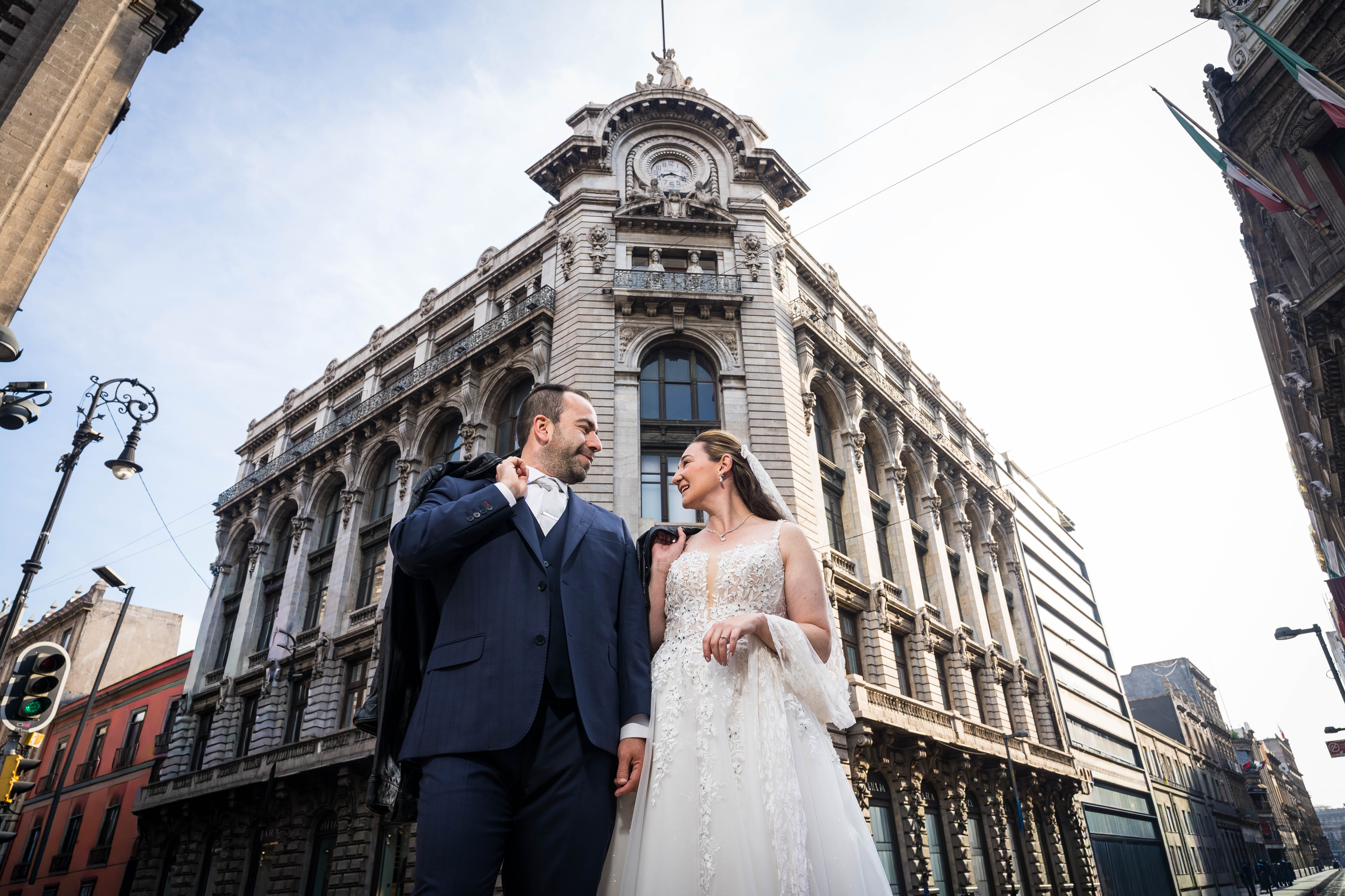 sesión de fotos de boda en el centro de la CDMX