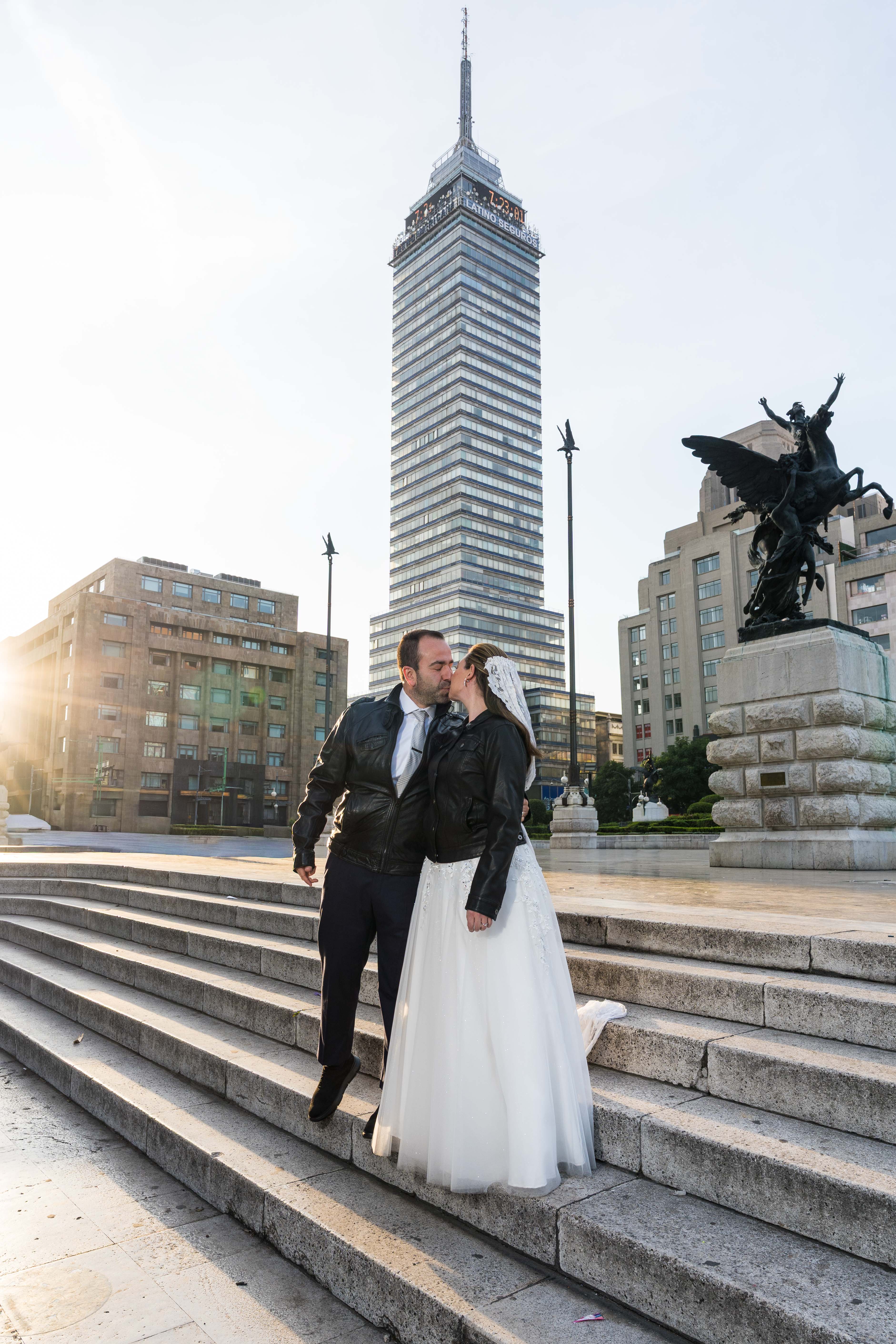 sesión de fotos de boda en el centro de la CDMX
